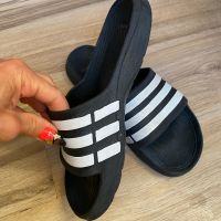 Оригинални черни спортни чехли Adidas ! 37 н, снимка 1 - Чехли - 45088498