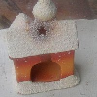 Коледна къщичка свещник, снимка 2 - Декорация за дома - 45148044