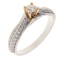  пръстен от бяло злато с диаманти, снимка 1 - Пръстени - 45060327