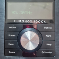 PURE Chronos iDock, DAB/FM/AUX стерео радио с часовник с докинг станция за iPod и дистанционно управ, снимка 1 - Радиокасетофони, транзистори - 45031432
