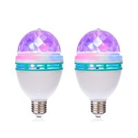 Диско LED лампа, въртяща се крушка - автоматично въртене с кристални топки, снимка 3 - Лед осветление - 45638985