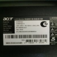 Монитор:Acer G195HQV-19 инча, снимка 4 - Монитори - 45892568