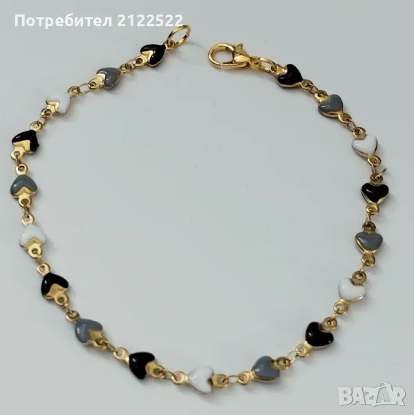 Гривни за крак от неръждаема стомана с мъниста, снимка 1