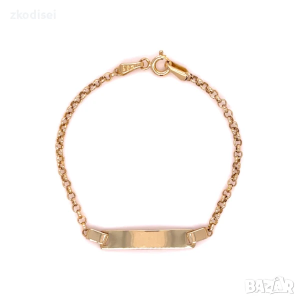 Златна детска гривна 1,29гр. 13,0см. 14кр. проба:585 модел:33713-5, снимка 1