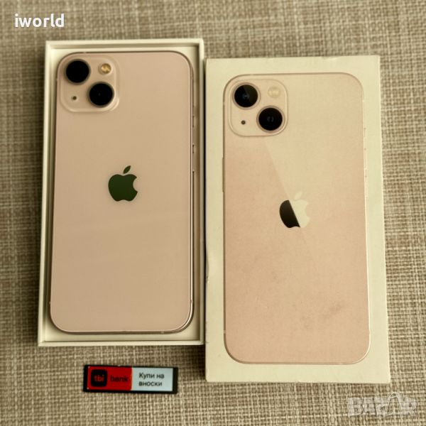 100% Батерия❗️ 256гб❗️ iphone 13 pink ❗️Лизинг от 40лв/м ❗️розов , снимка 1