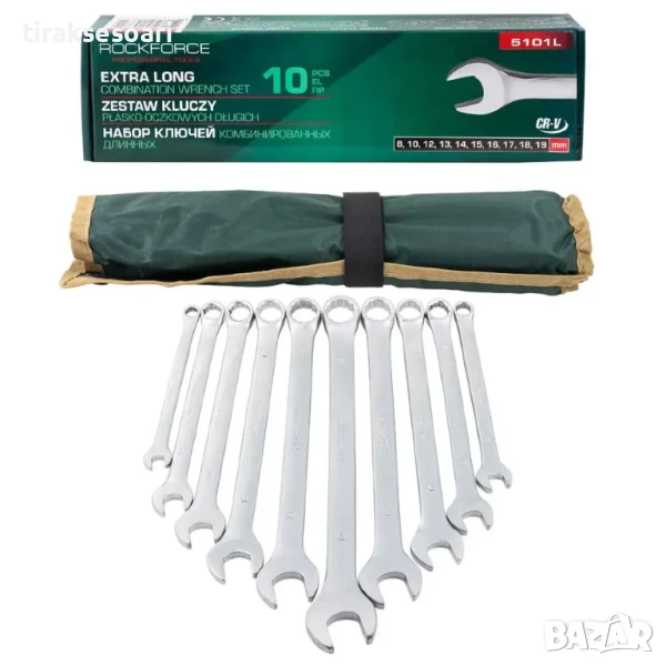 Комплект Звездогаечни Супер Удължени Ключове 10 Части ROCKFORCE, снимка 1