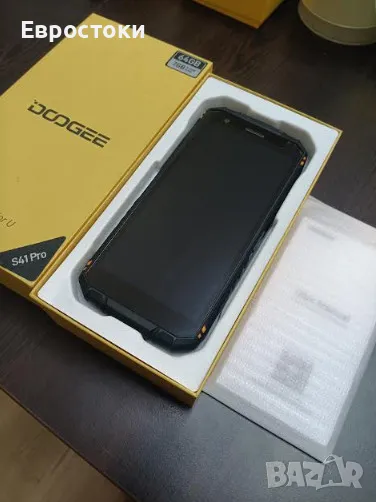 Смартфон DOOGEE S41 Pro, 4/64G, 6300  mAh батерия, цвят: черно/оранжево. Витринен продукт в идеално , снимка 1