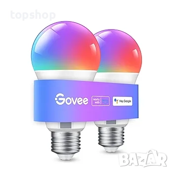 Нови умни крушки Govee h6008 с WiFi и Bluetooth крушки с променящи се цветове, синхронизация с ..., снимка 1