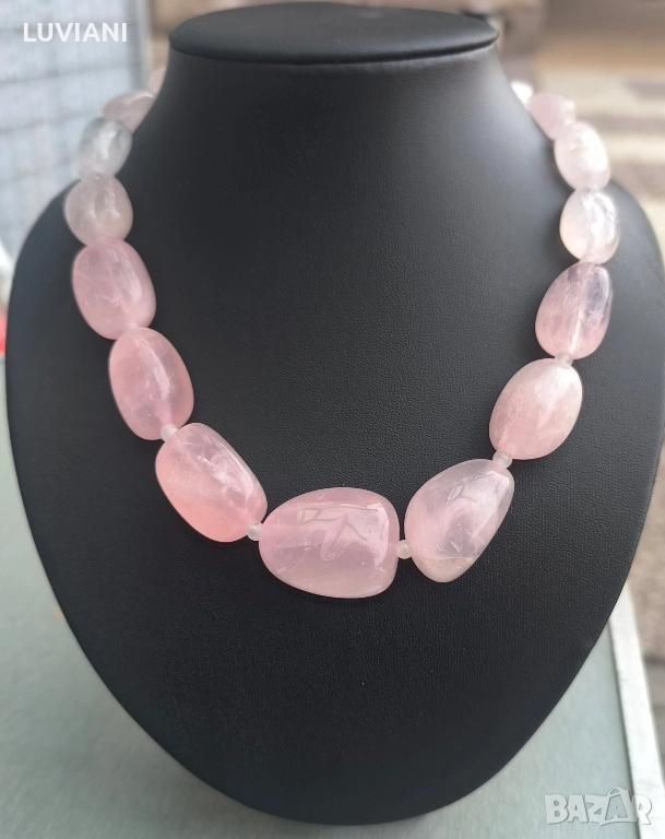 Колие Розов Кварц , снимка 1