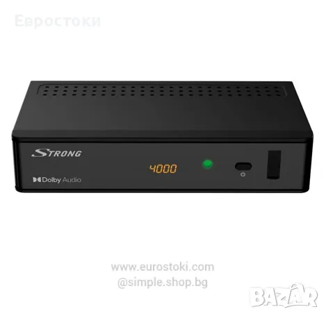 ТВ тунер Strong SRT 8215, тунер за цифрова телевизия, DVB-T2, HDMI, RJ45, TV (SCART), USB. Чисто нов, снимка 1