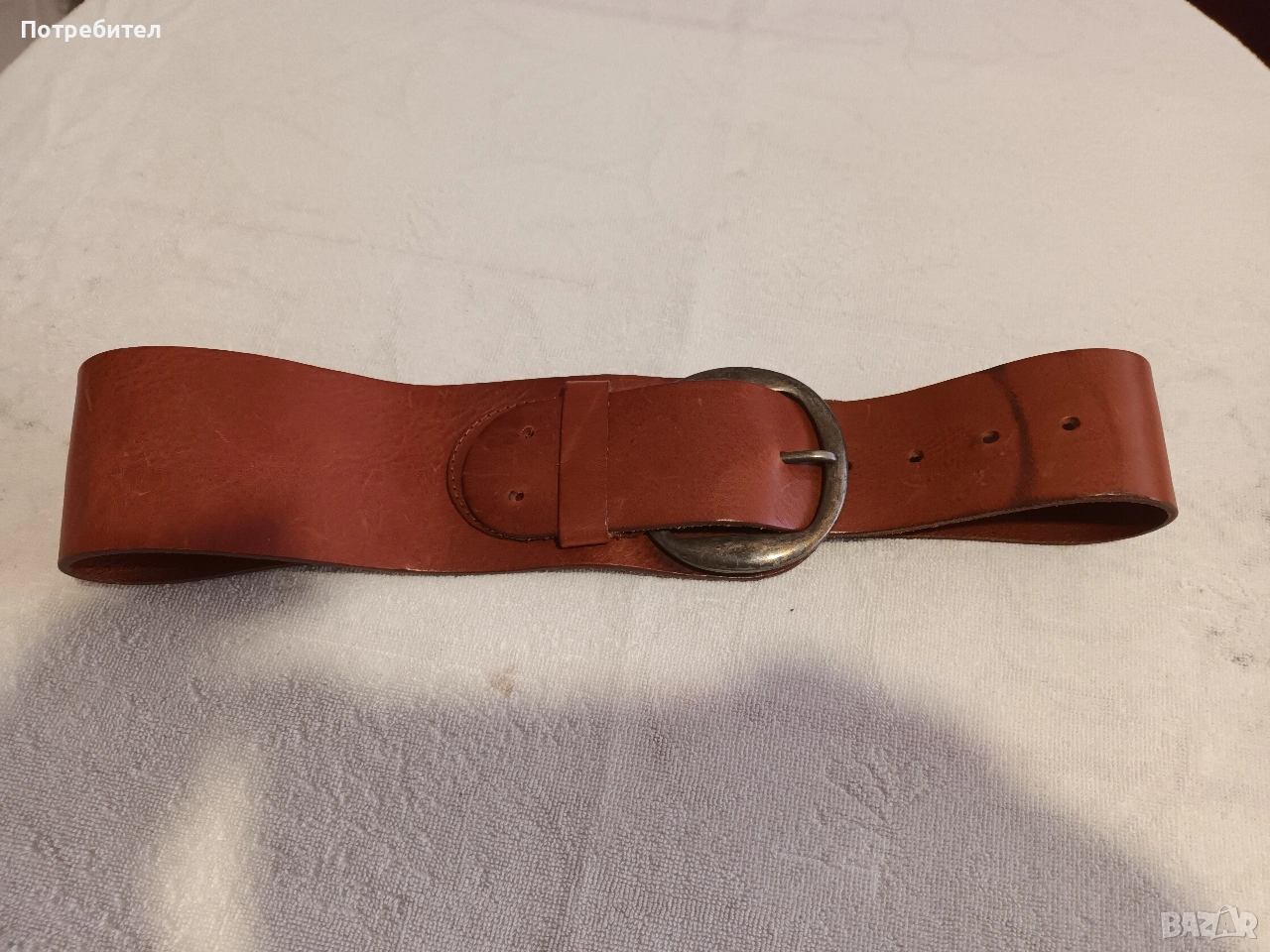 Колан от естествена кожа за спорт фитнес и проблеми с кръста, снимка 1