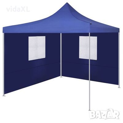 vidaXL Сгъваема шатра с 2 стени, 3x3 м, синя(SKU:44961, снимка 1