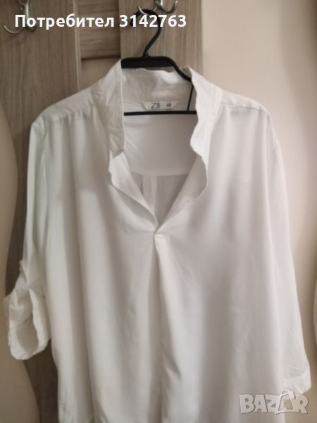 Свободна бяла риза. XL/XXL, снимка 1