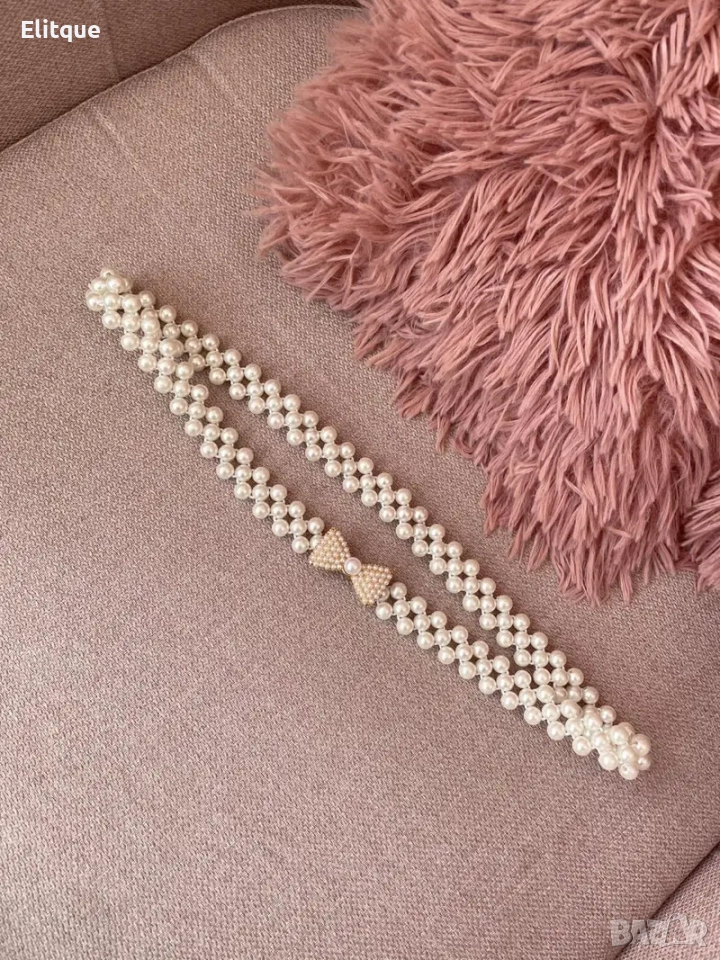 колан с перли и панделка , снимка 1