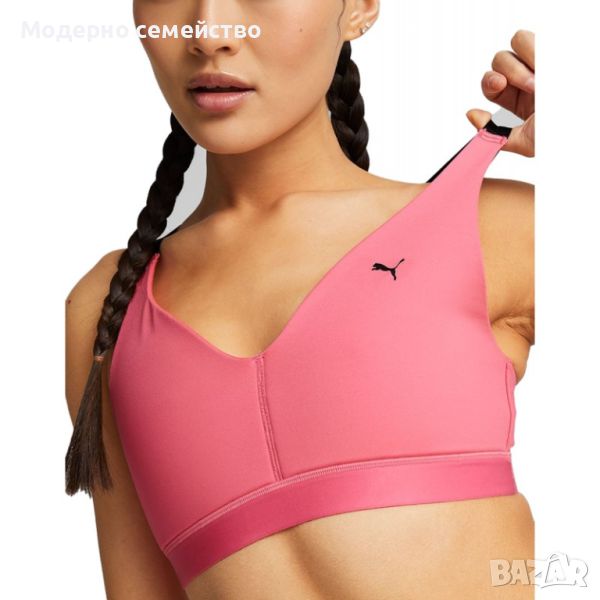 Дамско спортно бюстие puma low impact elite strappy training bra pink, снимка 1