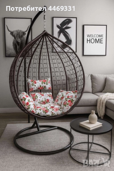 Градинска висяща люлка тип гнездо,яйце–Промоция! , снимка 1