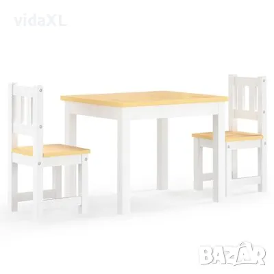 vidaXL Детски комплект от 3 части маса(SKU:10410, снимка 1