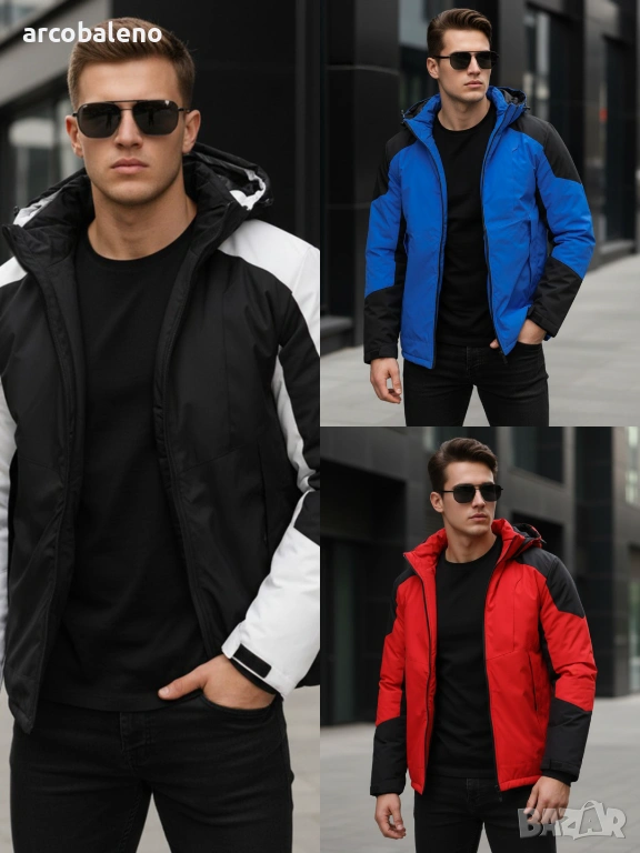 Мъжко зимно яке с качулка, 3цвята , снимка 1
