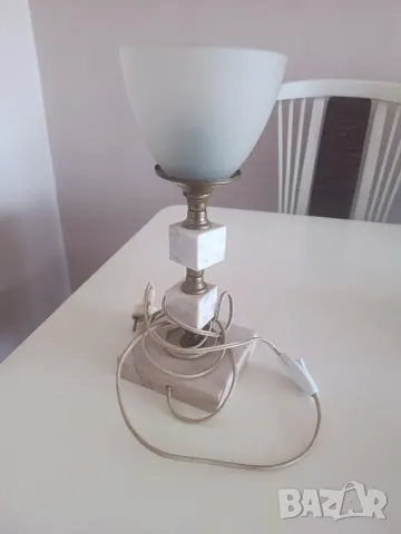 Мраморна нощна лампа, снимка 2 - Антикварни и старинни предмети - 50045322