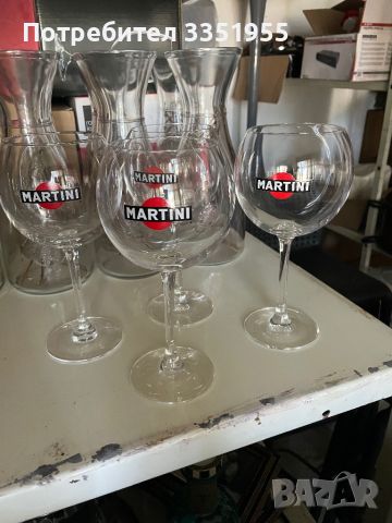 Чаши Martini 5-броя, снимка 3 - Чаши - 45207989