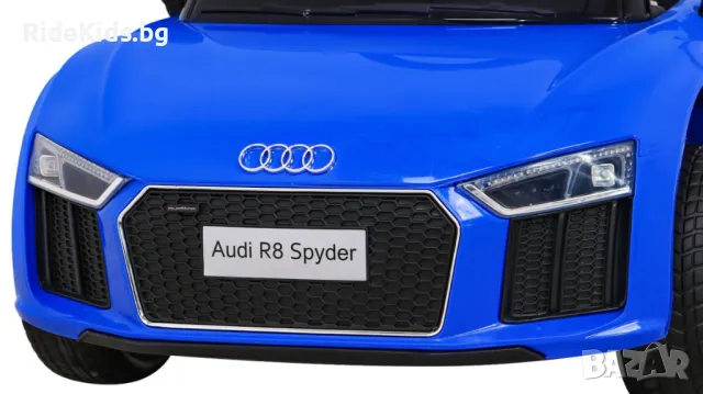 Audi R8 12V – Детска акумулаторна кола, Синя, EVA гуми, снимка 5 - Детски велосипеди, триколки и коли - 50419507