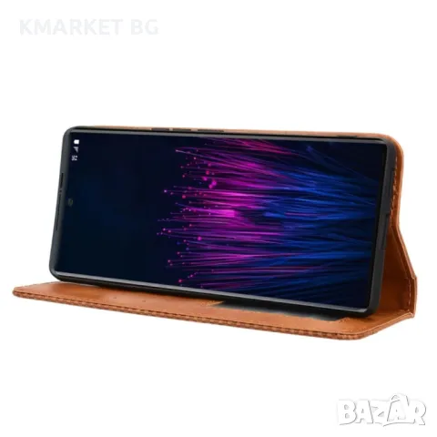 HTC U24 Pro magnetic Buckle Retro Texture Wallet Кожен Калъф и Протектор, снимка 8 - Калъфи, кейсове - 47810429