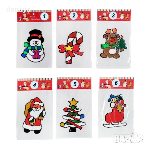 592 Силиконов коледен стикер за прозорец коледна декорация за стена