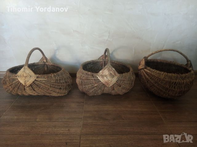 Плетени кошници -3 броя., снимка 2 - Антикварни и старинни предмети - 45681357