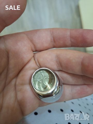 CALVIN KLEIN Масивен пръстен с елемент стъкло, снимка 9 - Пръстени - 39354552