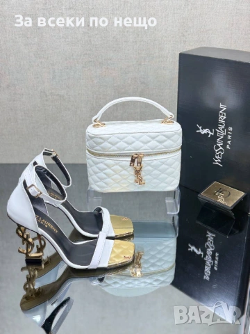 Yves Saint Laurent Дамски Сандали На Ток - Налични Различни Цветове Код SK976, снимка 3 - Сандали - 53730423