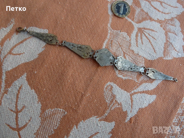 Стара сребърна гривна, снимка 6 - Антикварни и старинни предмети - 53132046