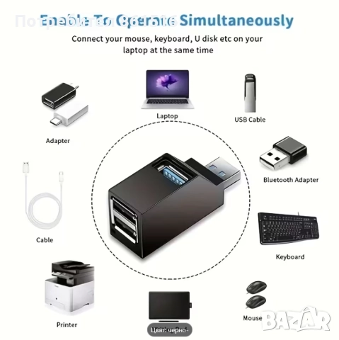 USB разклонител Нов, снимка 2 - USB Flash памети - 52801678