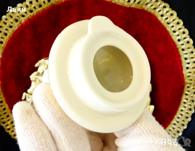 Кана баварски порцелан,злато,картина,1.5 л. , снимка 4 - Антикварни и старинни предмети - 52267846