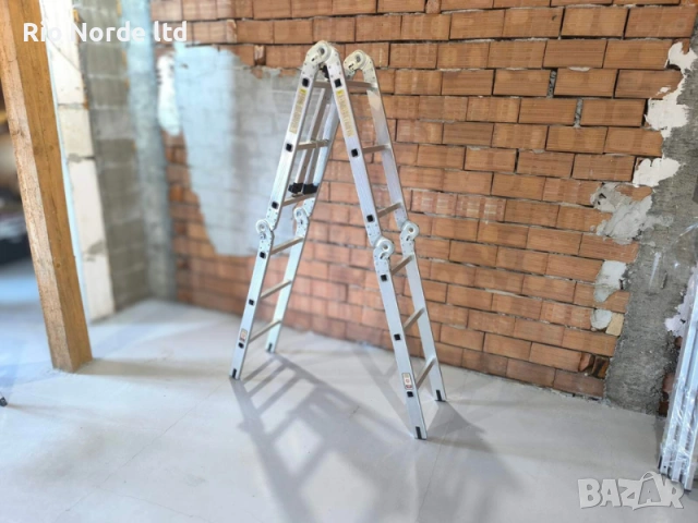 Стълба 4х3 мулти алуминиева 150кг 3,7м, снимка 2 - Други инструменти - 53563416
