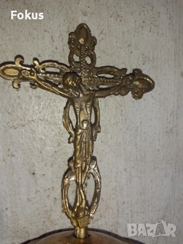 Настолен кръст разпятие религия кръстче, снимка 4 - Антикварни и старинни предмети - 53408583