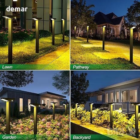 Lenlun Водоустойчиви градински соларни лампи с топли LED светлини, 6 броя, пейзажно осветление , снимка 7 - Соларни лампи - 45653129