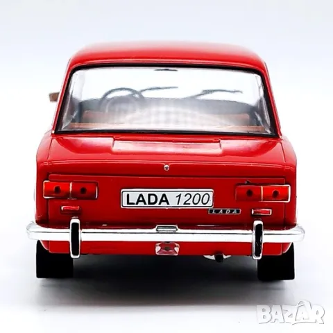 Метална кола LADA 1200 / Лада - Жигули, 1970, Hachette, мащаб 1:24, червен цвят, ABACR903, снимка 7 - Колекции - 47760820