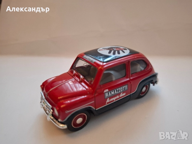 Fiat 600 Ramazzotti червена мащаб 1:43 играчка количка модел