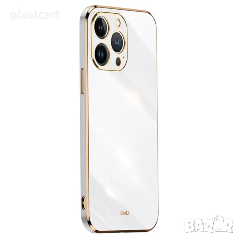 Силиконов калъф XINLI за iPhone 16 Pro Max, Бял, снимка 1 - Калъфи, кейсове - 47902220