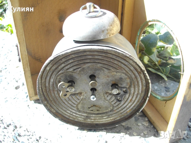 КОЛЕКЦИОНЕРСКИ СТАР БУДИЛНИК GUSTAV BECKER + КУТИЯ, снимка 7 - Антикварни и старинни предмети - 53744397