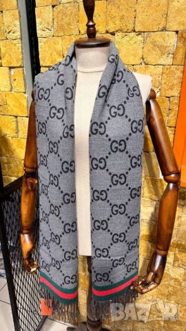 двулицев кащмирен шал gucci Burberry Louis Vuitton , снимка 16 - Шалове - 52149913