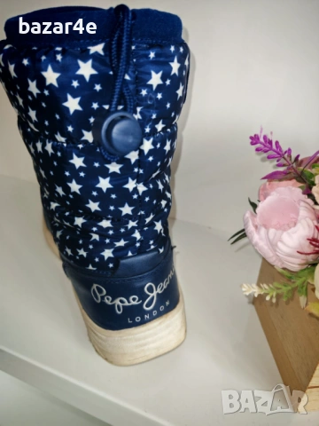 Детски зимни боти Pepe Jeans, 34 номер, сини, снимка 5 - Детски боти и ботуши - 53231673
