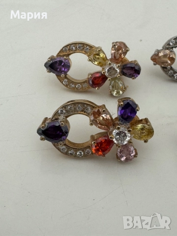 3 чифта сребърни (925) обеци модел Булгари “Bvlgari“, снимка 4 - Обеци - 52468179