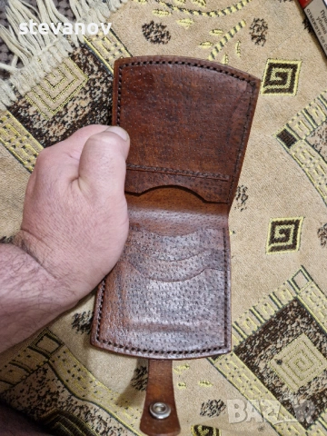 портфейл естествена кожа модел елипс , снимка 4 - Портфейли, портмонета - 53267548