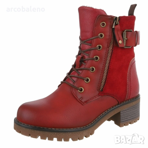 Дамски боти с връзки, 5цвята , снимка 2 - Дамски боти - 52262428