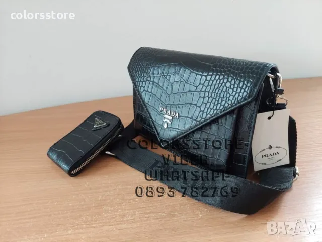 Черна чанта Prada-SG51U, снимка 2 - Чанти - 47405867