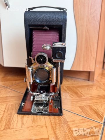 Рядък Kodak B-4 USA Колекционен Фотоапарат с червен мех , снимка 3 - Антикварни и старинни предмети - 45318368