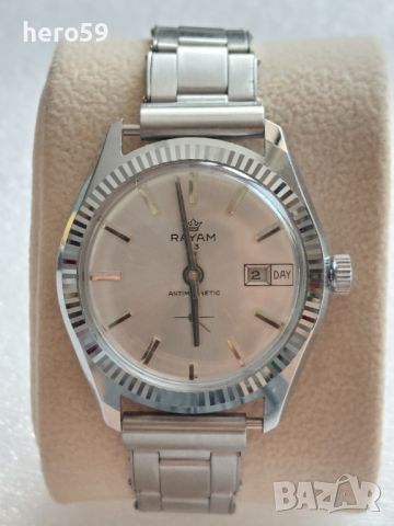 Ръчен швейцарски механичен часовник,-тип Ролекс,1970-80г.неизползван, снимка 2 - Мъжки - 46449837