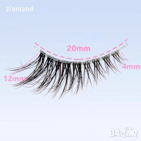 Изкуствени мигли 5 чифта половинки Élégance, снимка 2 - Декоративна козметика - 52565701