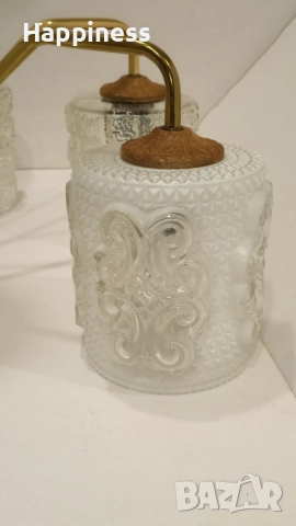 Абажур (полилей) от месинг с 6 Нови LED крушки, снимка 7 - Лампи за таван - 46419851